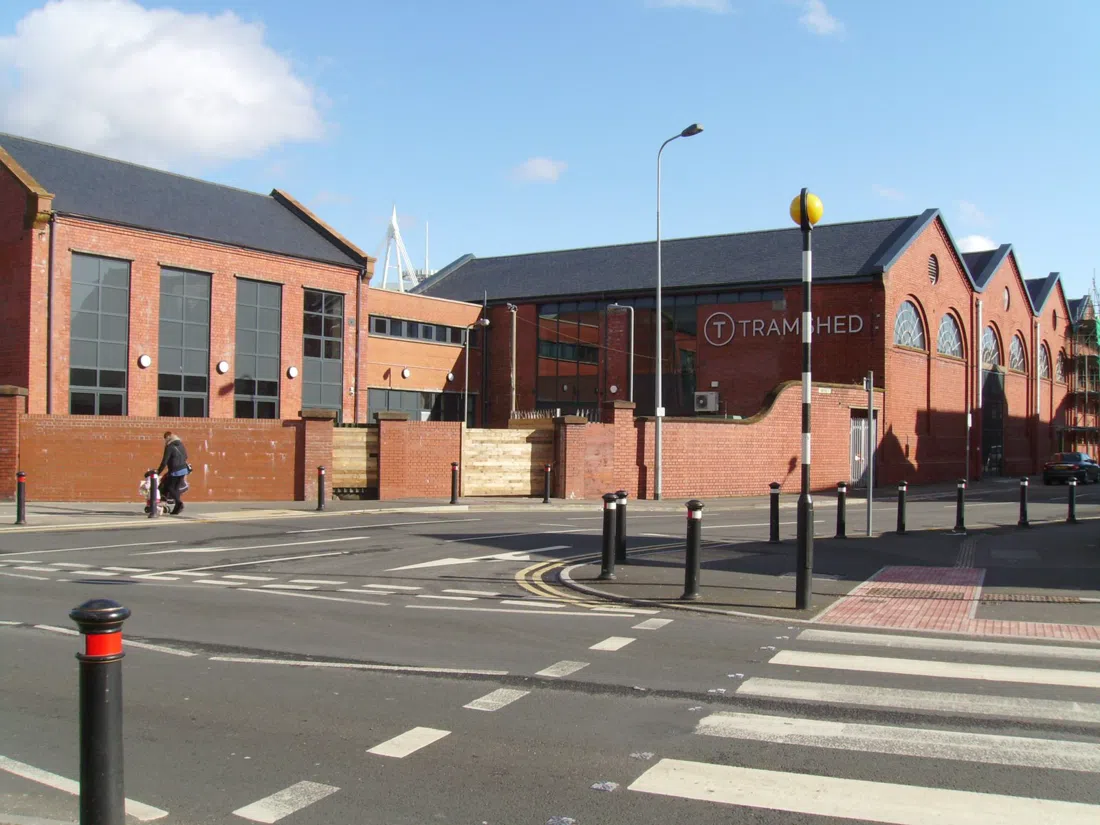 Tramshed, the Grade II-listed former tram depot music venue on Clare Road, Grangetown
