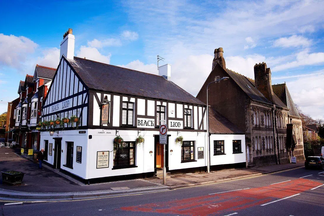 The Black Lion Hotel pub in Llandaff