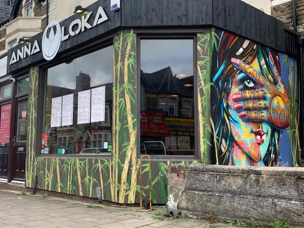 The Rodeo burger and tofish and chips at Anna Loka on Albany Road, Cardiff