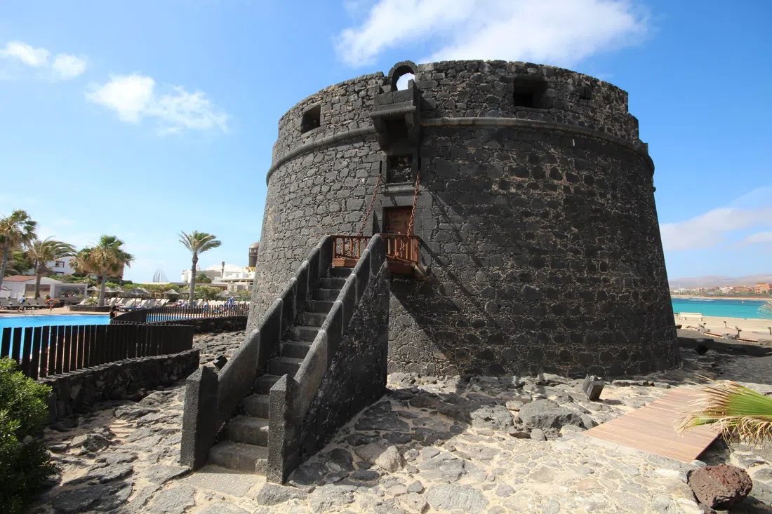 the thick stone walls of the 18th-century Torre de San Buenaventura