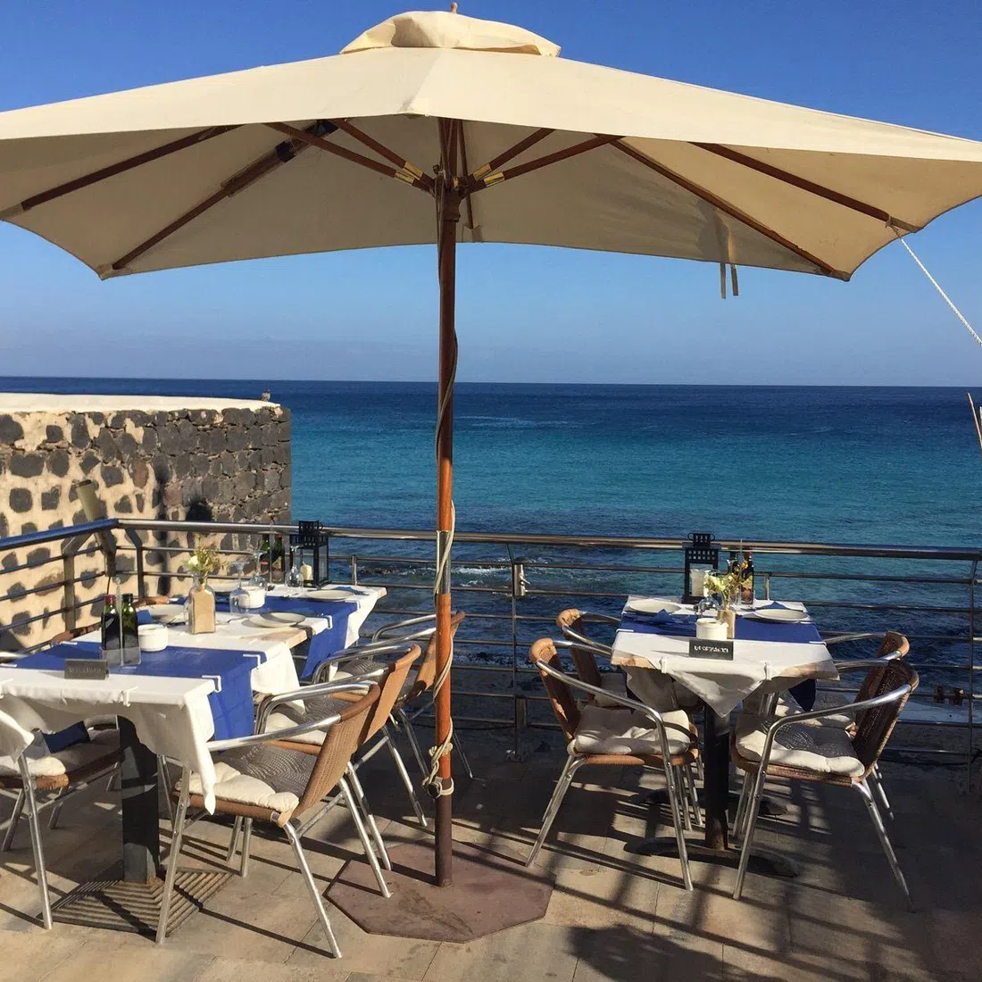 the seafood terrace at La Farola del Mar, Morro Jable