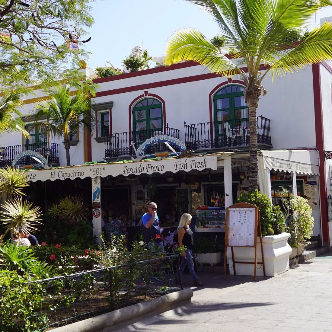 El Capuchino 501 fish restaurant in Puerto de Mogán