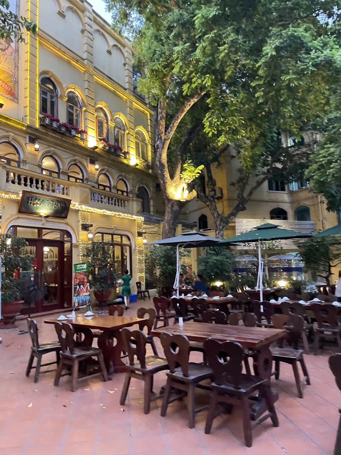 Hoa Vien Brauhaus, the Czech-style brewery and beer garden at 1A Tang Bat Ho