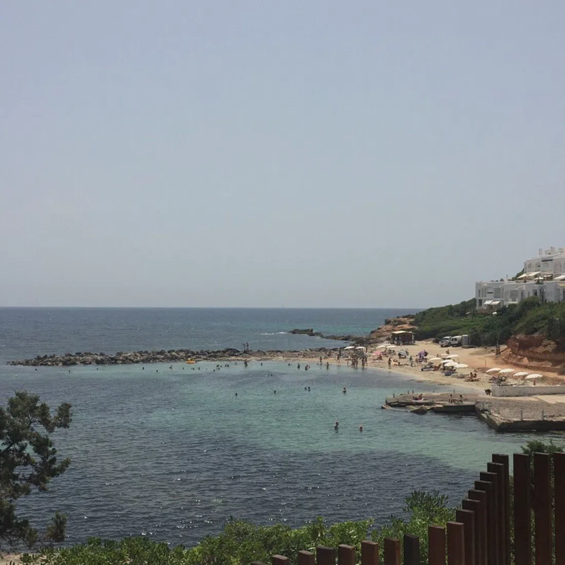 Es Caló de S'Algar footbridge over the river mouth