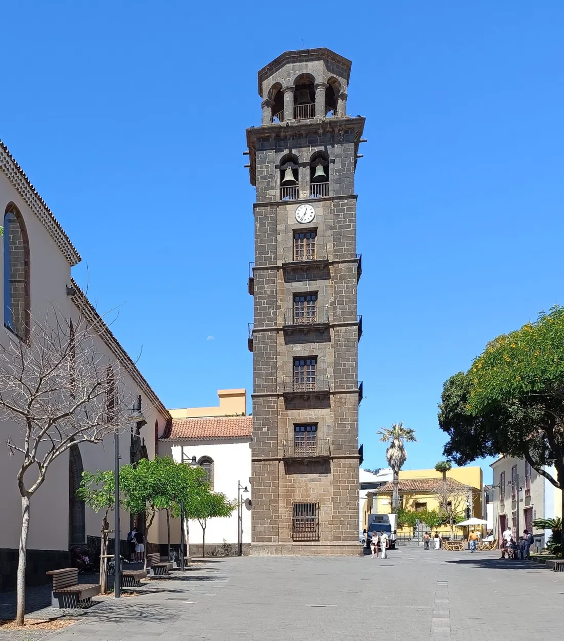 the bell tower of the Iglesia de la Concepción in La Laguna