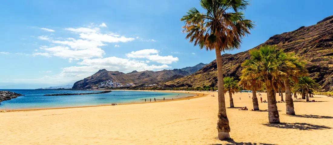 Playa de Las Teresitas golden sand beach at San Andrés near Santa Cruz de Tenerife