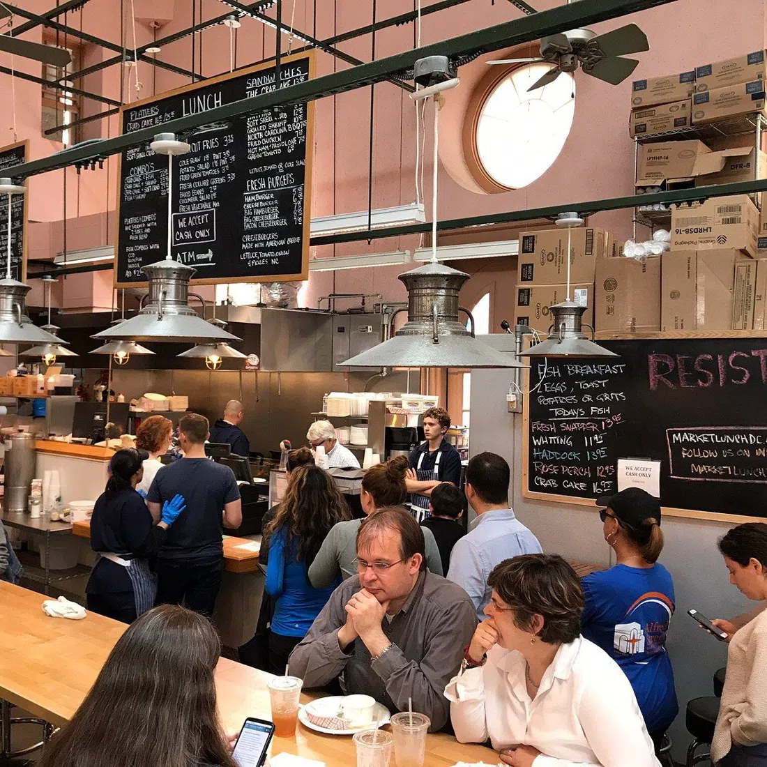 The Market Lunch counter inside Eastern Market
