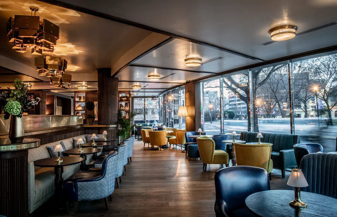 Doyle bar patio overlooking Dupont Circle