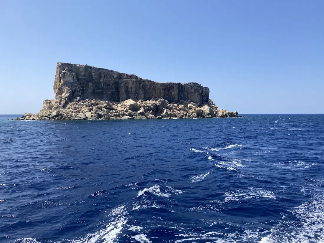 Filfla Nature Reserve (viewed offshore), St Julian's