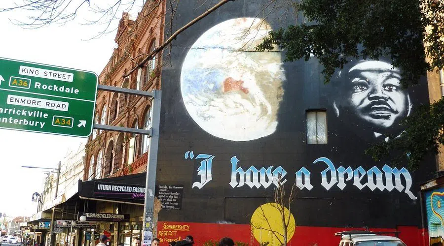 'I have a dream' mural, King Street Newtown