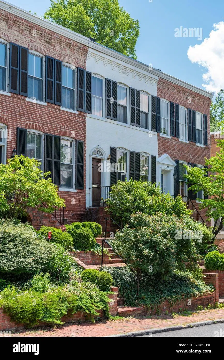 Federal-era rowhouses along Wisconsin Avenue, Georgetown