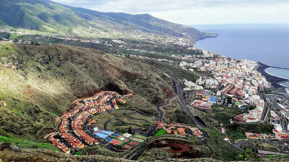 the Mirador de la Concepción viewpoint looking down over Santa Cruz de La Palma and the Atlantic