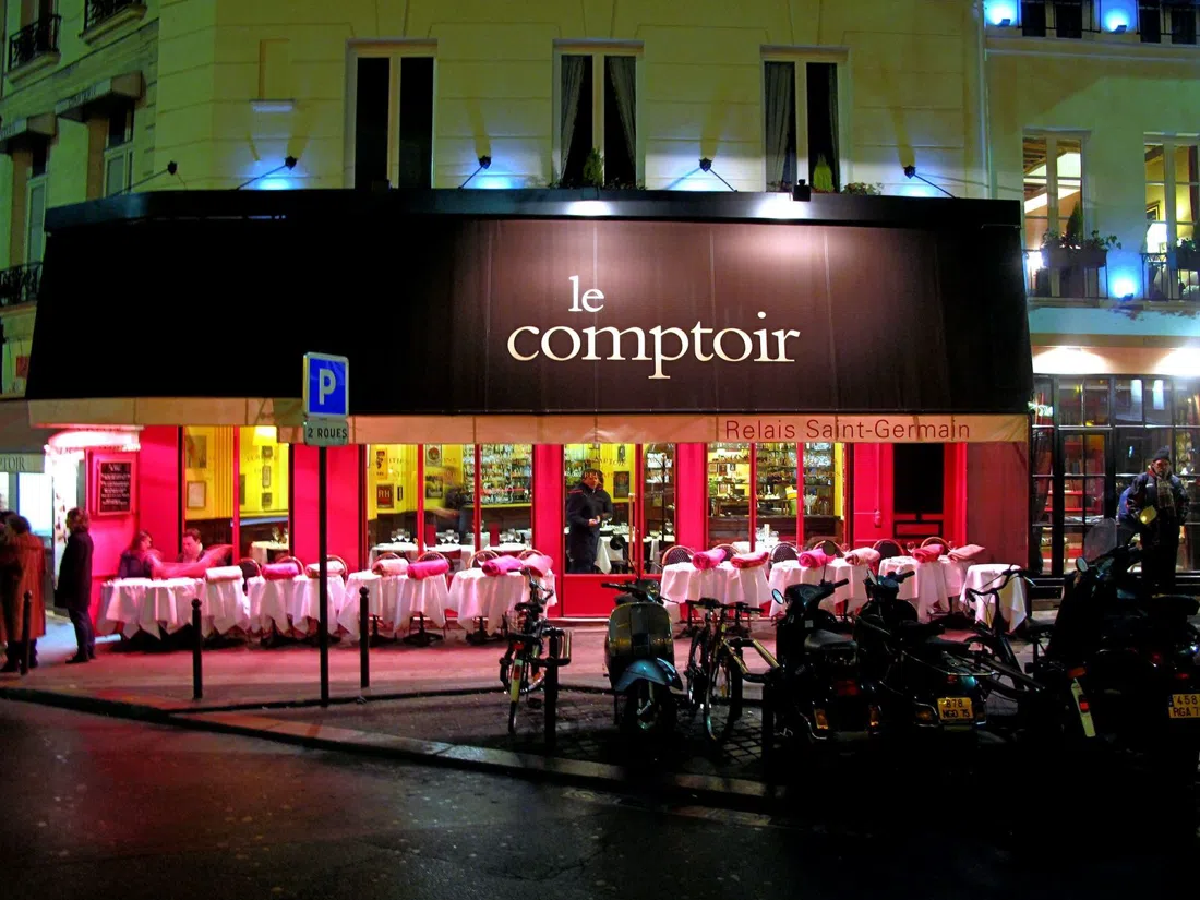 Le Comptoir du Relais at the Carrefour de l'Odéon, Yves Camdeborde's bistronomy restaurant inside the Hôtel Relais Saint-Germain