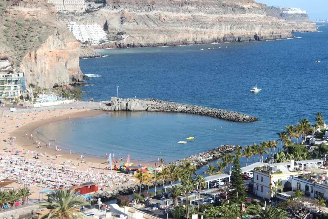 the view over the marina and canals from Mirador de Mogán